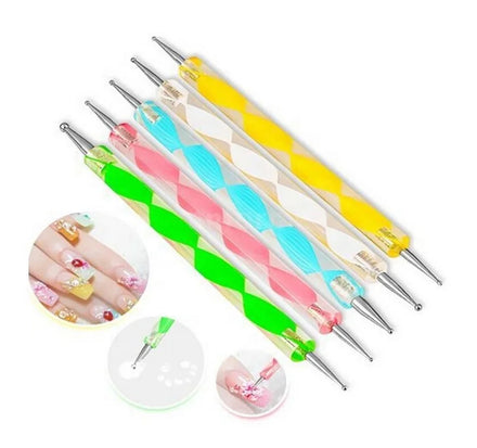 5Pcs/Set Multi-Styles Nail Art Rhinestones Picking Crystal Dotting Pen for DIY Nail Art Decor Nail Art Dotting Pen