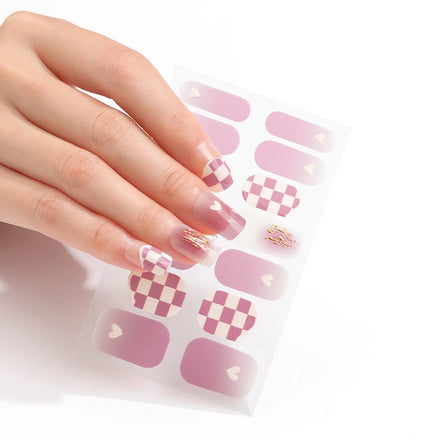 European American High-Style 3D Bronzing Nail Polish Film Stickers Full Nail 2D Four-in-One Rubbing Strips and Nail Polish Set