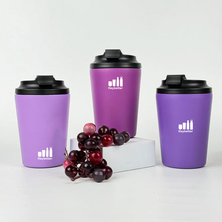 12 Ounce Leak-Proof 8oz 12oz Reusable Tumbler Stainless Steel Double Wall Coffee Travel Sport Tea Mug BPA-free Sustainable Cup