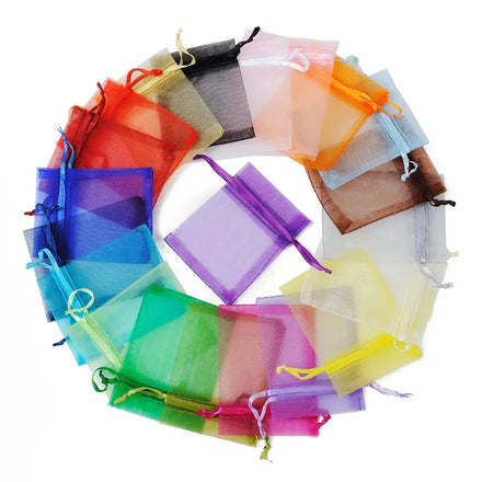 Multiple Colors Drawstring Organza Bag Mesh Organza Bag for Gift