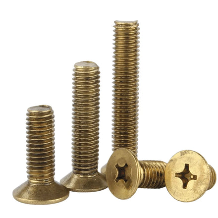 DIN 965 Cross Recessed Raised Countersunk Head Machine Screw Brass Flat Head Countersunk Screws