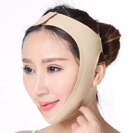 Adjustable Breathable Elastic Facial Cheek Lifting up Bandage Face Slimming Strap V-Line Shape Band
