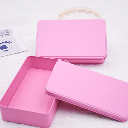 19*12*4.8cm Multi Colors Rectangular Shaped Metal Cans Empty Gift Storage Tin