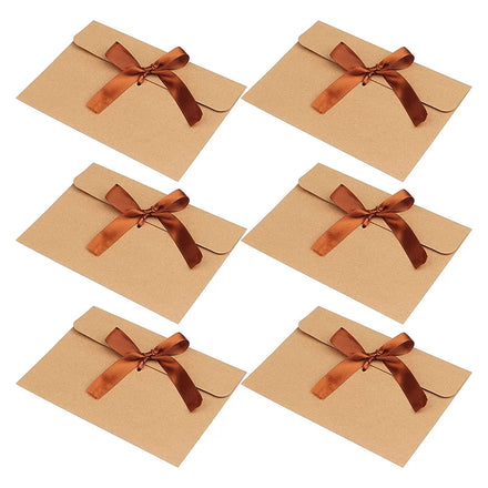 Brown Kraft Paper Envelopes for Christmas With Ribbon Vintage Envelopes for Thanksgiving