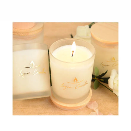 Luxury Empty 7oz-18oz Matte Black White Transparent Eco-friendly Christmas Glass Candle Jars Votive Holder Customizable Colors