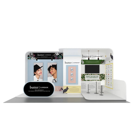 Beauty Trade Show Exhibitor Booth Stand Aluminum Fabric Custom Sizes Customized Color Easy Setup Strong Structure Frame TANFU