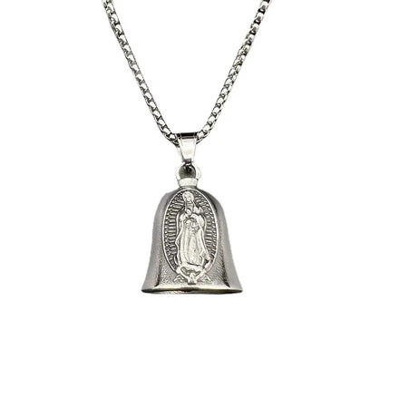 Virgin Mary Guardian Bell Mother of God Mary Bell Praying Hands Biker Luck Gremlin Holy Mary Guardian Bell