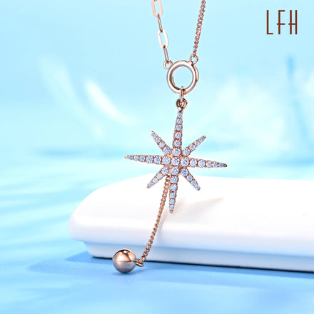 Pure Solid Gold Jewelry Diamond With Certificate Necklace Au750moon Star Necklace Real Gold Jewelries 18k Gold