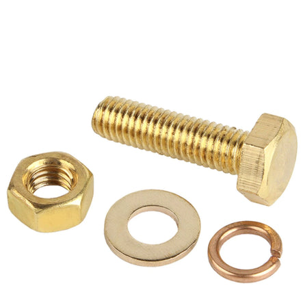 Brass Screw with Copper Outer Hexagon Metric Measurement System Nut and Bolt Combination