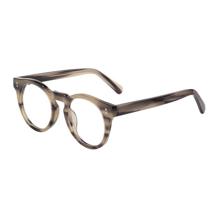 Italian Retro Round Acetate Optical Glasses Anti-Blue Light Eyeglass Frames