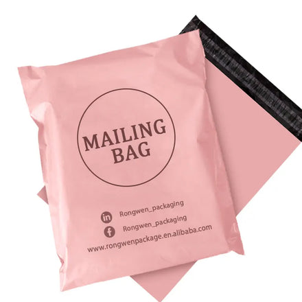 RONGWEN Custom Eco-friendly Biodegradable Waterproof Transport Logistics Wholesale Poly Mailer Garment Mailing Bag With Handle