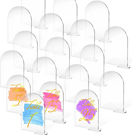 DIY Acrylic Sign Table Numbers for Wedding Clear Acrylic Sign With Display Stand Holder