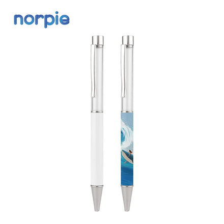 Factory Price Sublimation Logo High Quality Metal DIY Pen Sublimation Ballpoint Pen Sublimation Snowglobe Pens