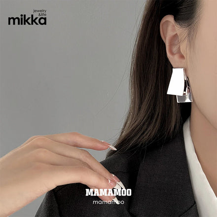 Wholesales Fashion Silver Geometric Vintage Chunky Women Stud Earrings Jewelry Gift