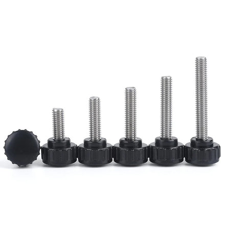 Black M3 Thumb Screws with 14mm Knob Head 8/10/12/15/20/25/30/35mm Length Hand Screws