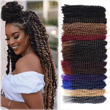18inch 22 Strands/Pack Passion Twist Braiding Hair for Black Women Passion Twist Hair Water Wave Crochet Hair
