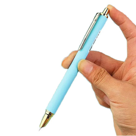 Factory Supply Custom Logo Unique Novelty Design Fashion Rubber Matte Business Gift Pen 0.38mm Push Fountain Pen