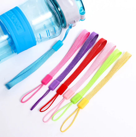 Colorful Braided Polyester Lanyard for Mobile Phones Short USB Flash Drives Keys with String Cups ID Name Keychains