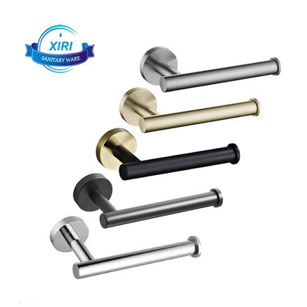 304 Stainless Steel Toilet Paper Holder Kitchen and Bathroom Hanging Bathroom Roll Holder Seat Black Paper Towel Holder XR7011