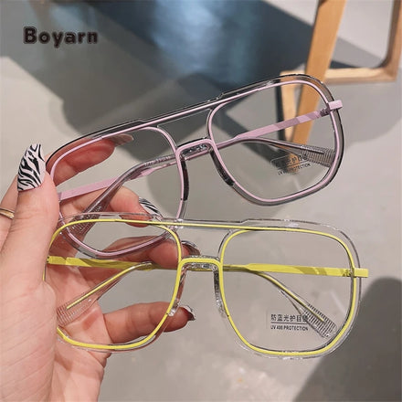 Boyarn Fashion Spectacles Computer Reading Eyeglasses Anti Blue Light Blocking Glasses Eyeglasses Optical Frames