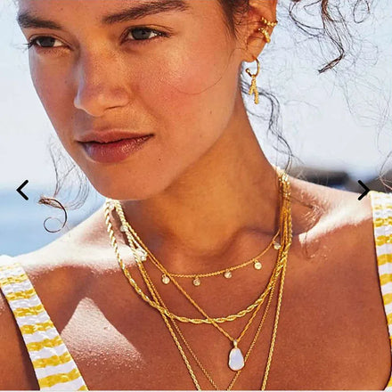 Fenny 18K Gold Plated Permanent Geometric Gourd Shell Pendant Necklace for Women Stainless Steel Jewelry Wholesale