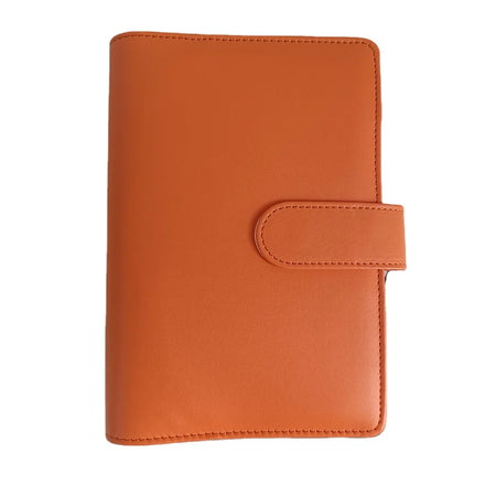 Popular Low MOQ Multi Colors Available 6 Rings A5 A6 Macaroon Pu Leather A6 Binder Budget Planner Leather Notebook Budget Binder