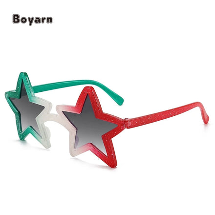 Boyarn Design Star Shape Sunglasses for Women Shining Sun Glasses Fashion Unique Pentagram Summer Beach Party Eyewear