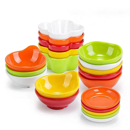 Cheap Creative Dish Sauce Melamine Tableware Plastic Snack Hot Pot Soy Tomato Sauce Dishes