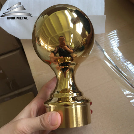 Modern UNIK Stainless Steel 304/316 Handrail Accessories Ball Shape Base Post Cover End Cap Mirror/Satin/Gold/Black Finish