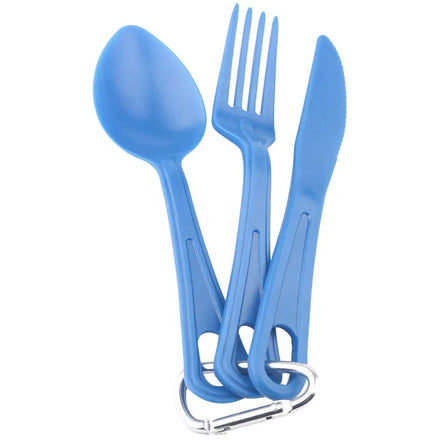 Outdoor Camping Knives Forks Spoons Cutlery Set PP PC Picnic Reusable Tableware Set