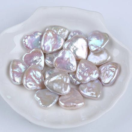 Zhuji 16-20mm Big Size Wholesale Natural White Freshwater Heart Shape Loose Beads Pearl for DIY Jewelry Making