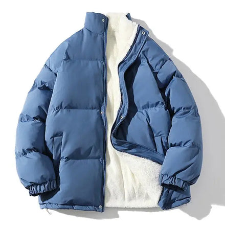 New Hot Winter Fleece Warm Jacket Men's Thick Cotton-Padded Jackets Big Size Stand Collar Padded Coat