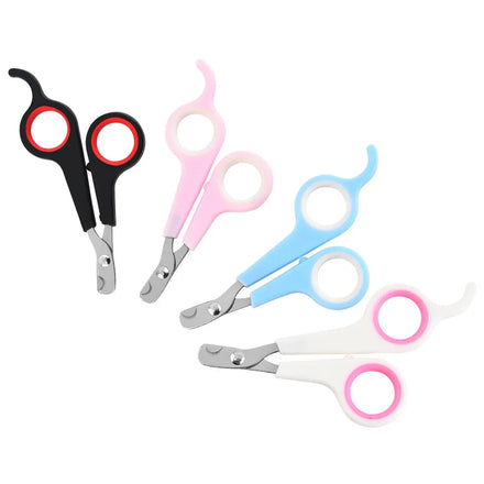 Portable Stainless Steel & Plastic Pet Nail Clipper Scissors Dog & Cat Claw Grooming Tool for Home Use