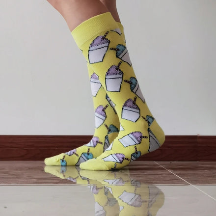Custom Wholesale Fashion Funny Novelty Gift Autumn Character Pattern Dress Business Socks for Men Embroidery Logo Body/Bottom