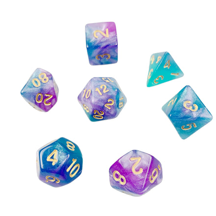 Colored Playing Gaming Custom Dnd Dice Set 7pcs Per Bag Polyhedral Type D6 Cube Acrylic Plastic Product Manufacturer