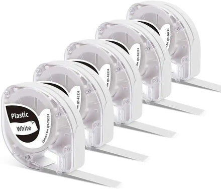 Phomemo P12/ P12PRO Label Maker Tape 12mm Black on White PlasticThermal Tapes Compatible With DYMO Letratag