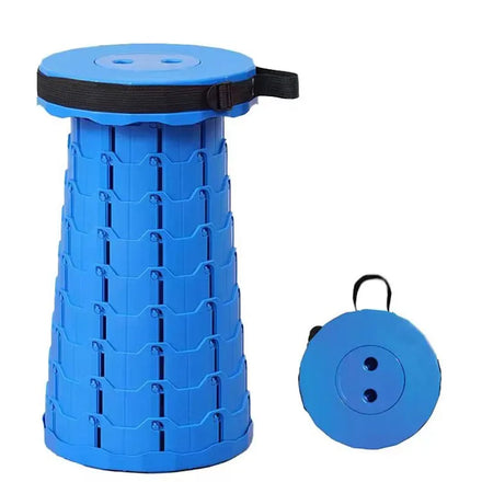 Outdoor Plastic Telescopic Camp Stool Camping Folding Retractable Stool Seat Stool Perfect for Indoor or Outdoor