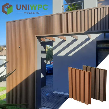 Slatted/Fluted Wall Panel Exterior Siding Co-extrusion External WPC Cladding 219*26mm Outdoor Wall Cladding