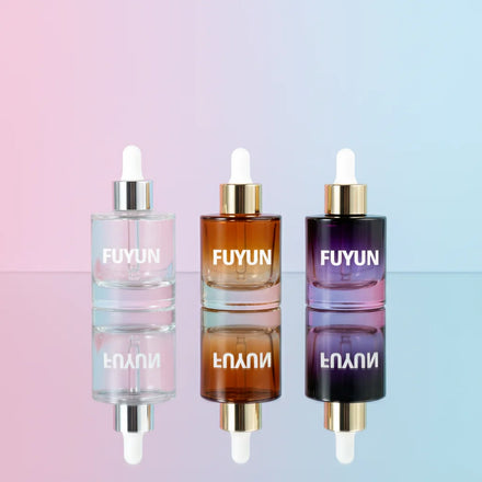 Thick Wall Clear 30ml/50ml Glass Dropper Bottle Heavy Bottom 1oz Cosmetic Toner Pump Serum Bottle Skin Care Serum Face Cream