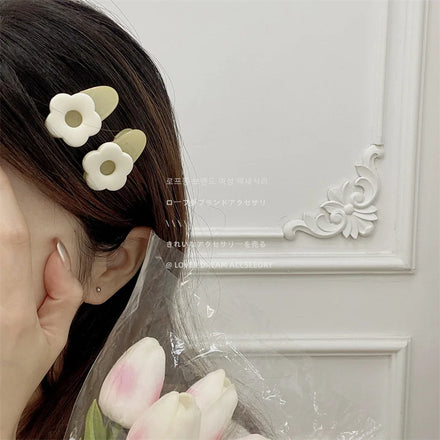 2 Pcs / Set Cutely Cartoon Korean Hair Accessories Women Accessoires Pour Cheveux Wholesale Colorful Flower Hair Clips for Girl