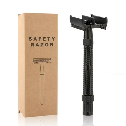 Reusable Zinc Alloy Double Edge Safety Razor Butterfly Open Razor for Precise Shaving Durable & Eco-Friendly