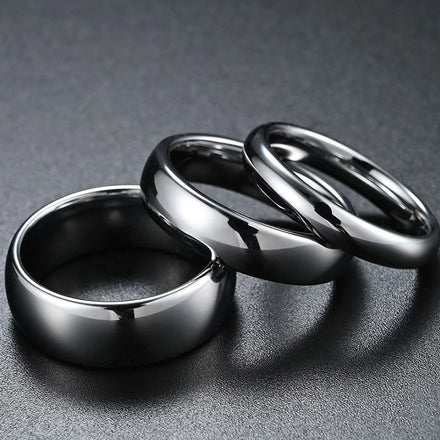 Curved Smooth Anti-Scratch Tungsten Ring High Polished Tungsten Wedding Ring Classic Men Rings