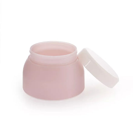 China Ningbo PP Plastic Cosmetics Jars 30g 50g 100g Eye Cream Skincare Packaging Custom Jar with Smooth Ribbed Aluminum Lid