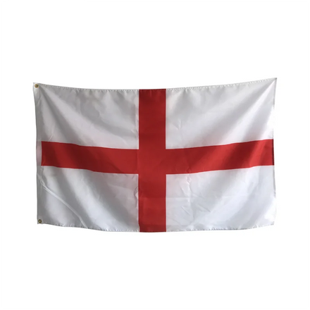 Custom England National UK Flag Fast Delivery 3x5ft 68D Polyester White Red Cross 90x150cm Stocked with Fiberglass Flagpole
