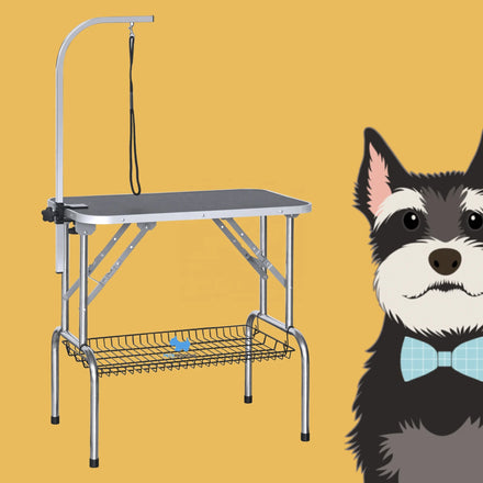 Petsproofing Stainless Steel Foldable Portable Adjustable Height Lifting Pet Dog Cat Grooming Table for Sale Wholesale