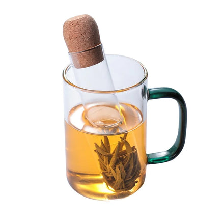 WELAND Custom LOGO Tea Infuser Strainer Coffee & Tea Tools Glass Tea Pot Outdoor Set Latest Design Tube Shape Borosilicate Glass