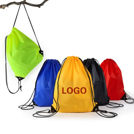 Customized Printing Logo Shopping Promotional Backpack Bag Custom High End Universal Hot Product Polyester Drawstring Bag