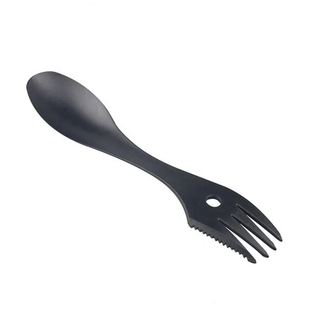 3pcs Eco-Friendly Portable Plastic Camping Tableware Spork Set for Climbing & Outdoor Cooking PP Material Pocket Cookware