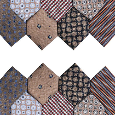 Fashion Floral Striped Dots Neck Ties for Business Mens Necktie Khaki Brown Color Vintage Suits Shirt Cravats Wedding Gifts Male