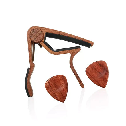 Factory Direct Folk Guitar Capo Solid Wood Pick Set Acoustic Guitar Capo Guitar Accessories